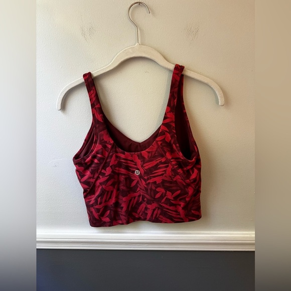Lululemon Align Cropped Tank Top Spray Leaf Fireside Red Multi 6 - Picture 5 of 7